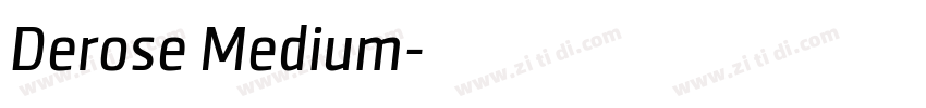 Derose Medium字体转换